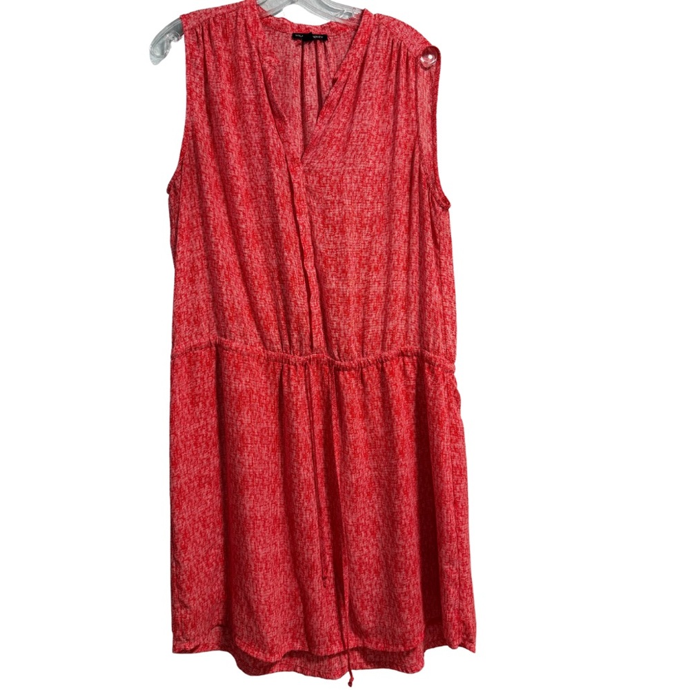 Hilary Radley Red Sleeveless Midi Dress